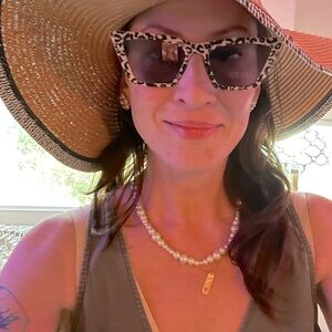 Leopard Cat Eye Sunglasses Polarized Lens